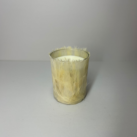 Large White Feather Candle1